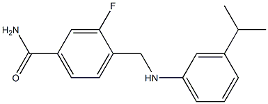 3-fluoro-4-({[3-(propan-2-yl)phenyl]amino}methyl)benzamide Struktur