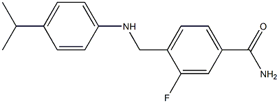 3-fluoro-4-({[4-(propan-2-yl)phenyl]amino}methyl)benzamide Struktur