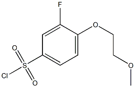 3-fluoro-4-(2-methoxyethoxy)benzene-1-sulfonyl chloride Struktur