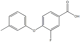 3-fluoro-4-(3-methylphenoxy)benzoic acid Struktur