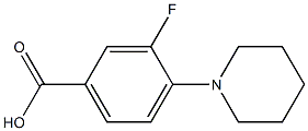 3-fluoro-4-(piperidin-1-yl)benzoic acid Struktur