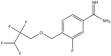 3-fluoro-4-[(2,2,3,3-tetrafluoropropoxy)methyl]benzene-1-carboximidamide Struktur