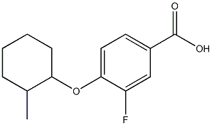 3-fluoro-4-[(2-methylcyclohexyl)oxy]benzoic acid Struktur