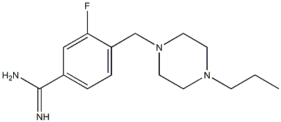 3-fluoro-4-[(4-propylpiperazin-1-yl)methyl]benzenecarboximidamide Struktur