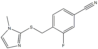 3-fluoro-4-{[(1-methyl-1H-imidazol-2-yl)sulfanyl]methyl}benzonitrile Struktur