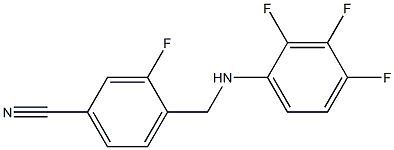 3-fluoro-4-{[(2,3,4-trifluorophenyl)amino]methyl}benzonitrile Struktur