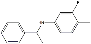 3-fluoro-4-methyl-N-(1-phenylethyl)aniline Struktur