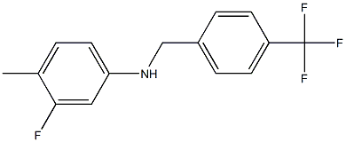 3-fluoro-4-methyl-N-{[4-(trifluoromethyl)phenyl]methyl}aniline Struktur