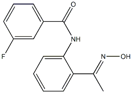 3-fluoro-N-{2-[(1E)-N-hydroxyethanimidoyl]phenyl}benzamide Struktur