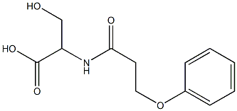 3-hydroxy-2-(3-phenoxypropanamido)propanoic acid Struktur