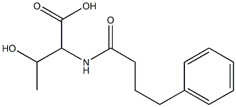 3-hydroxy-2-(4-phenylbutanamido)butanoic acid Struktur