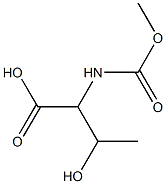 3-hydroxy-2-[(methoxycarbonyl)amino]butanoic acid Struktur