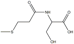 3-hydroxy-2-[3-(methylsulfanyl)propanamido]propanoic acid Struktur