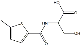 3-hydroxy-2-{[(5-methylthien-2-yl)carbonyl]amino}propanoic acid Struktur