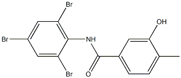 3-hydroxy-4-methyl-N-(2,4,6-tribromophenyl)benzamide Struktur