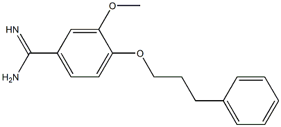 3-methoxy-4-(3-phenylpropoxy)benzenecarboximidamide Struktur