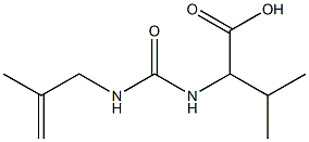 3-methyl-2-({[(2-methylprop-2-enyl)amino]carbonyl}amino)butanoic acid Struktur