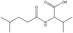 3-methyl-2-(4-methylpentanamido)butanoic acid Struktur