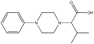 3-methyl-2-(4-phenylpiperazin-1-yl)butanoic acid Struktur