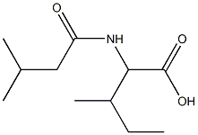 3-methyl-2-[(3-methylbutanoyl)amino]pentanoic acid Struktur