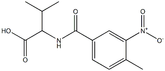 3-methyl-2-[(4-methyl-3-nitrophenyl)formamido]butanoic acid Struktur