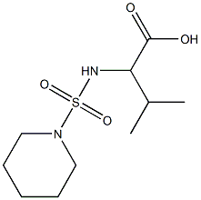 3-methyl-2-[(piperidine-1-sulfonyl)amino]butanoic acid Struktur