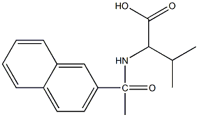 3-methyl-2-[1-(naphthalen-2-yl)acetamido]butanoic acid Struktur