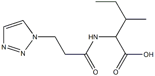 3-methyl-2-[3-(1H-1,2,3-triazol-1-yl)propanamido]pentanoic acid Struktur