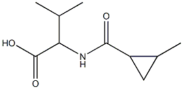 3-methyl-2-{[(2-methylcyclopropyl)carbonyl]amino}butanoic acid Struktur