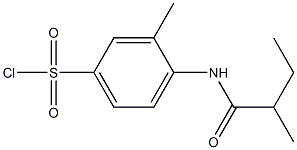 3-methyl-4-(2-methylbutanamido)benzene-1-sulfonyl chloride Struktur