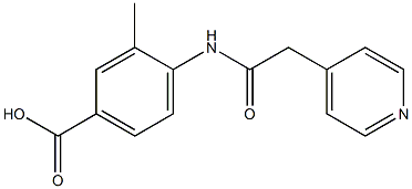 3-methyl-4-[(pyridin-4-ylacetyl)amino]benzoic acid Struktur