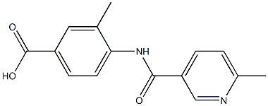 3-methyl-4-{[(6-methylpyridin-3-yl)carbonyl]amino}benzoic acid Struktur