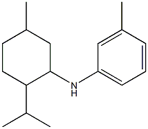 3-methyl-N-[5-methyl-2-(propan-2-yl)cyclohexyl]aniline Struktur