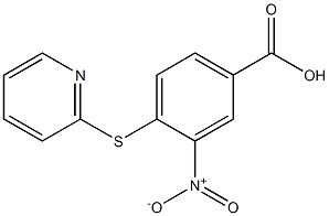 3-nitro-4-(pyridin-2-ylsulfanyl)benzoic acid Struktur