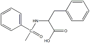 3-phenyl-2-(1-phenylacetamido)propanoic acid Struktur