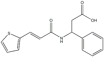 3-phenyl-3-[3-(thiophen-2-yl)prop-2-enamido]propanoic acid Struktur