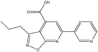 3-propyl-6-pyridin-3-ylisoxazolo[5,4-b]pyridine-4-carboxylic acid Struktur