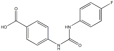 4-({[(4-fluorophenyl)amino]carbonyl}amino)benzoic acid Struktur