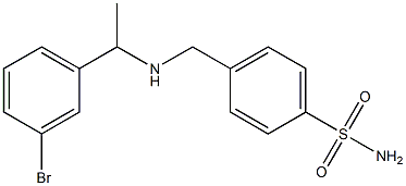 4-({[1-(3-bromophenyl)ethyl]amino}methyl)benzene-1-sulfonamide Struktur