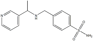 4-({[1-(pyridin-3-yl)ethyl]amino}methyl)benzene-1-sulfonamide Struktur