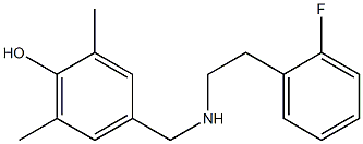 4-({[2-(2-fluorophenyl)ethyl]amino}methyl)-2,6-dimethylphenol Struktur