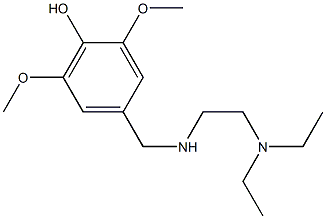 4-({[2-(diethylamino)ethyl]amino}methyl)-2,6-dimethoxyphenol Struktur