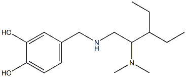 4-({[2-(dimethylamino)-3-ethylpentyl]amino}methyl)benzene-1,2-diol Struktur