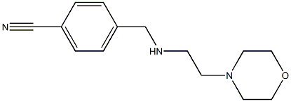 4-({[2-(morpholin-4-yl)ethyl]amino}methyl)benzonitrile Struktur