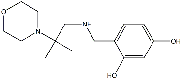 4-({[2-methyl-2-(morpholin-4-yl)propyl]amino}methyl)benzene-1,3-diol Struktur