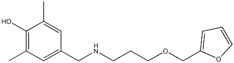 4-({[3-(furan-2-ylmethoxy)propyl]amino}methyl)-2,6-dimethylphenol Struktur