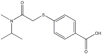 4-({[methyl(propan-2-yl)carbamoyl]methyl}sulfanyl)benzoic acid Struktur