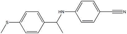 4-({1-[4-(methylsulfanyl)phenyl]ethyl}amino)benzonitrile Struktur