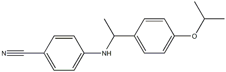 4-({1-[4-(propan-2-yloxy)phenyl]ethyl}amino)benzonitrile Struktur