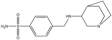 4-({1-azabicyclo[2.2.2]octan-3-ylamino}methyl)benzene-1-sulfonamide Struktur